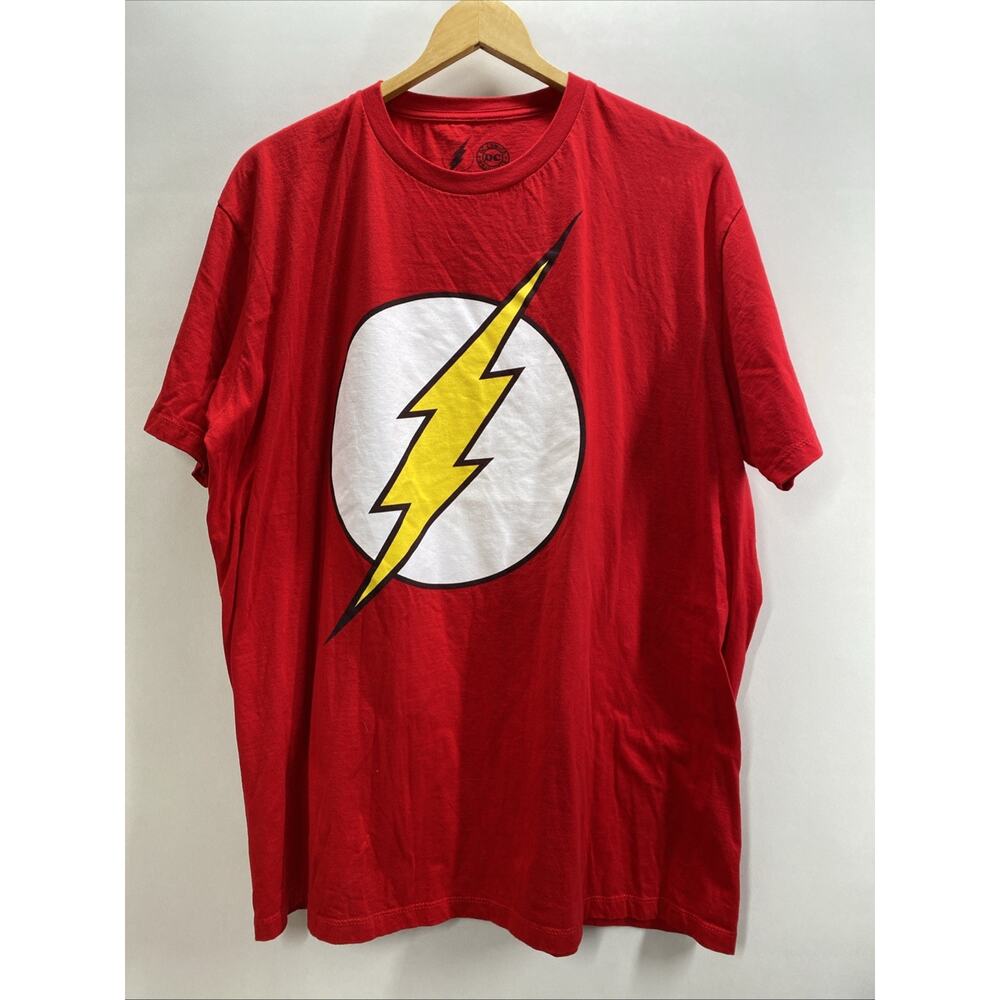 The Flash Logo Graphic Print Red Short Sleeve T-shirt Men’s 2XL 50-52 NWOT